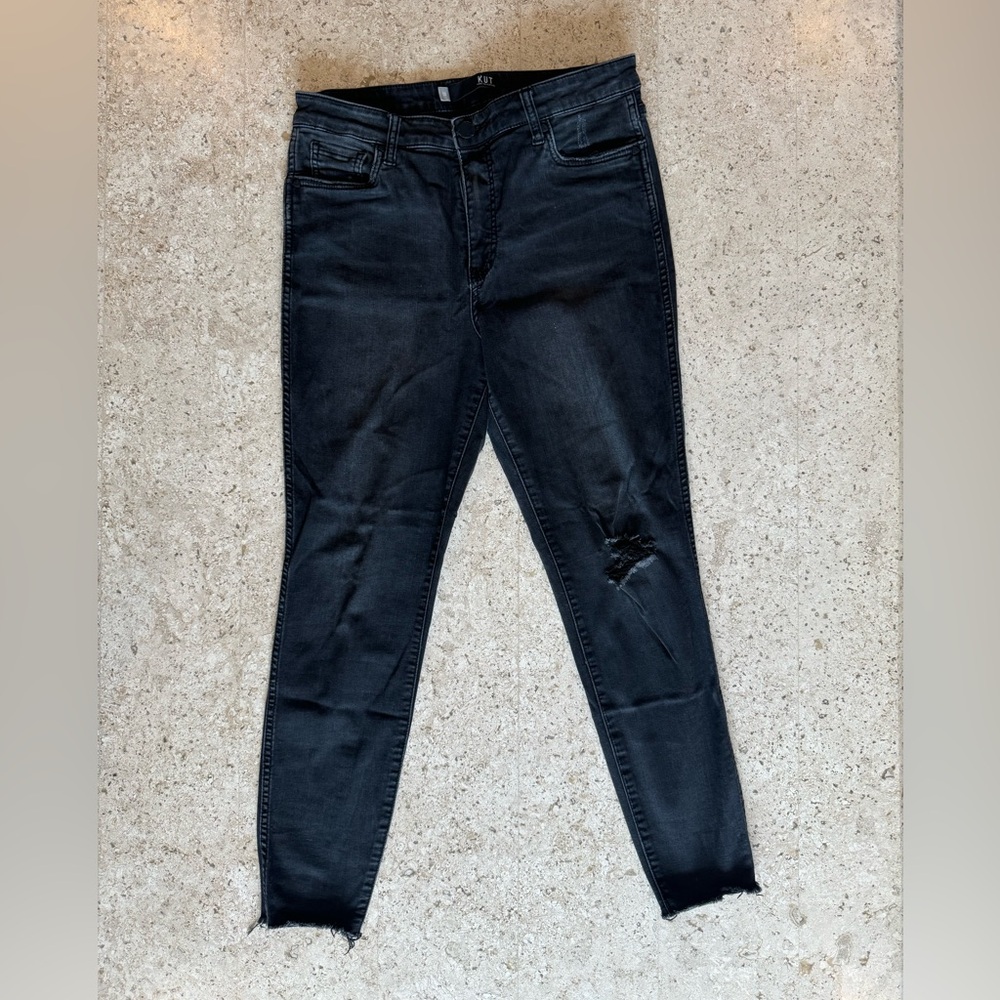 Kut from the Kloth black distressed jeans